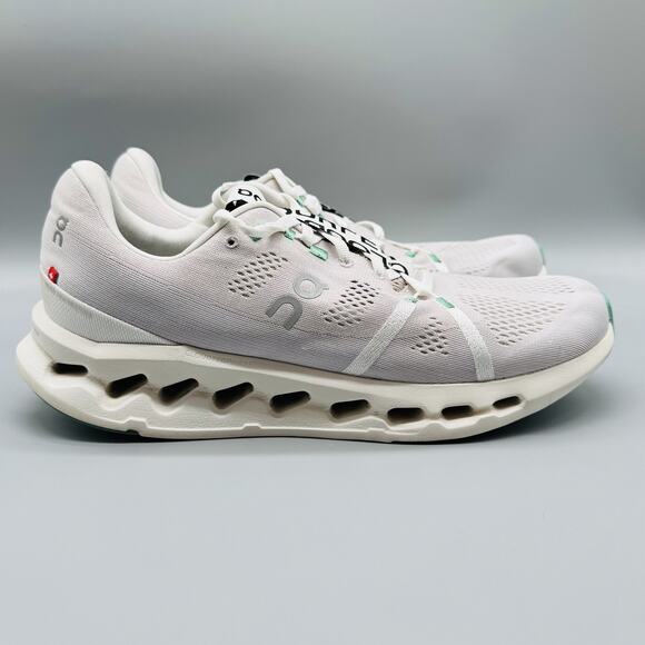 On Cloudsurfer 7 Shoes Mens 11.5 White Helion CloudTec Running Athletic Trainers - Picture 1 of 12